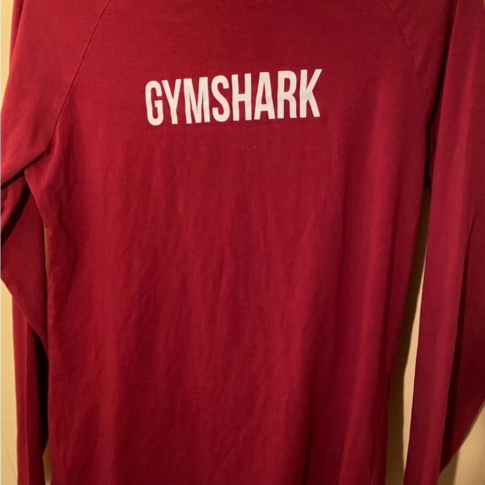 Gymshark Long Sleeve Crew Neck T-Shirt Red Size L Men’s Athletic Casual Top
